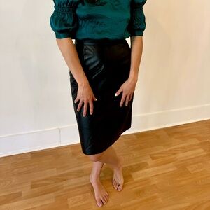 Vintage 100% leather skirt
